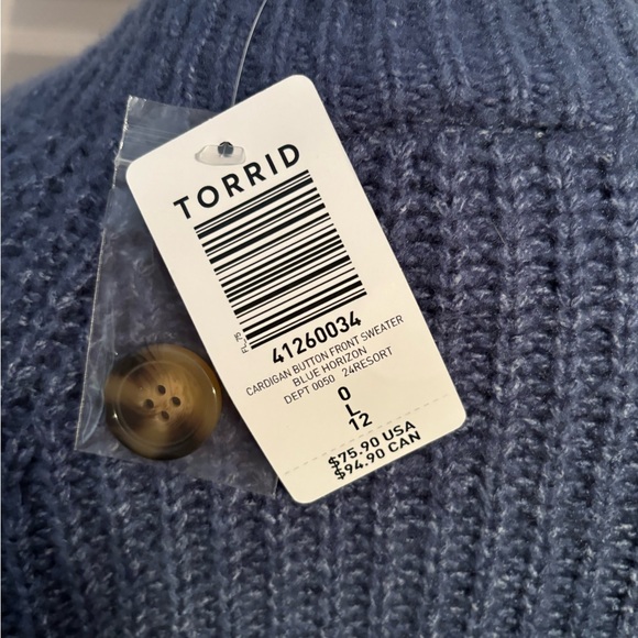 Torrid button up cardigan NWT - Picture 3 of 4
